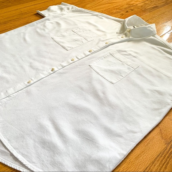 Madewell NWT Pure White Cotton Courier Shirt M - Picture 6 of 10